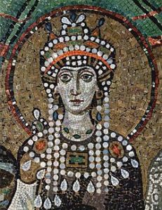 Mosaic of Theodora from the Basilica of San Vitale in Ravenna