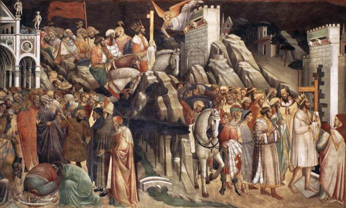 Heraclius entering Jerusalem with the True Cross (the Frescoes in the church of San Francesco in Arezzo)