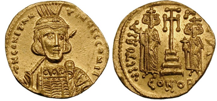 A solidus of Constantine IV from Wikimedia commons