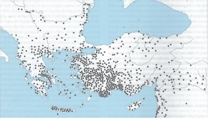 Major population centres, Palgrave Atlas of Byzantium