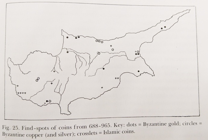 Find-spots of coins from Byzantine Cyprus by Metcalf